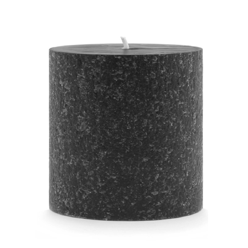 Bougie colonne non parfumée Timberline, H 3 po x l 3 po x P 3 po, Noir
