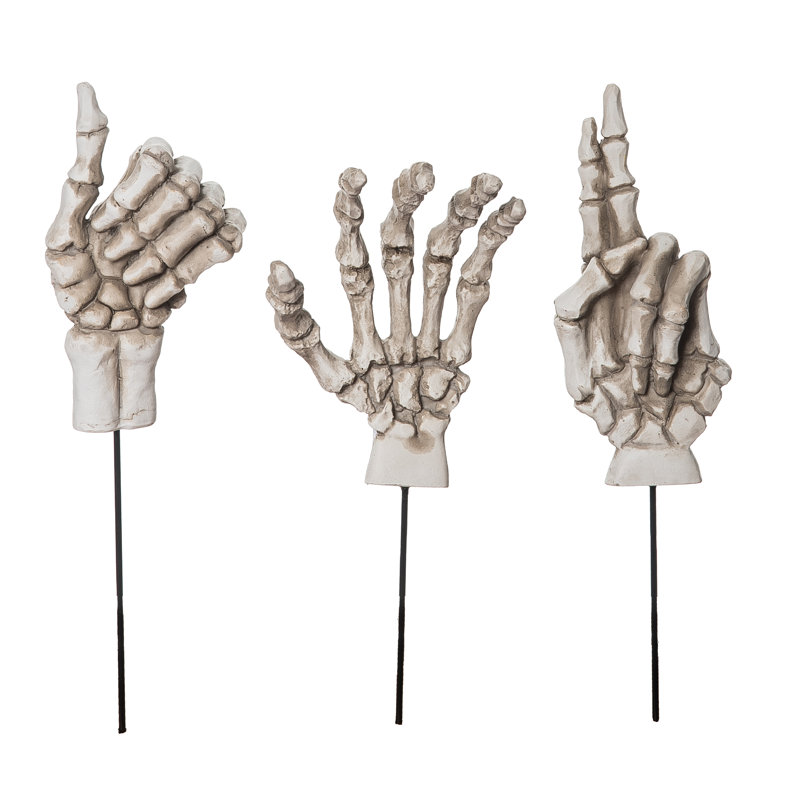  Ensemble de 3 décorations d'Halloween en résine