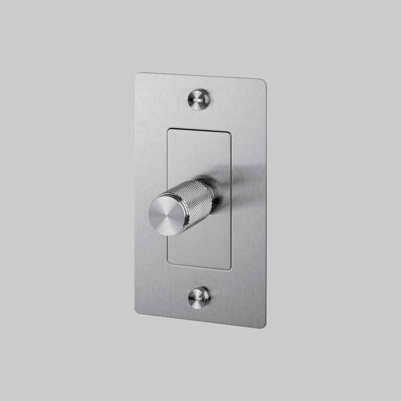 1G Dimmer / Non-Logo , Steel, 1 Gang