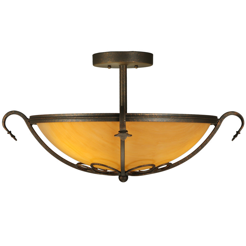 Alaine 3 - Light Semi Flush Mount, 13.25" H x 24" W x 24" D