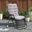 Gray Tri-Fold Garden Siamese High Back Chair Cushion