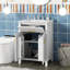 Ensemble de meuble-lavabo 24 po avec lavabo en céramique, meuble-lavabo compact de 24 po x P18 po x H34 po, 2 portes à fermeture en douceur