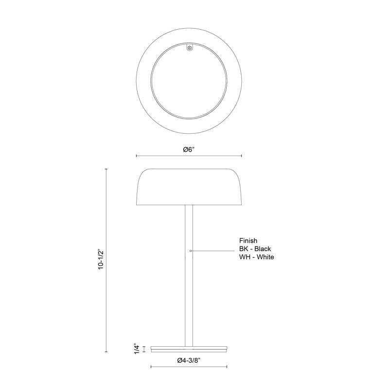 Brilla LED Standard Table Lamp, White