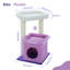 Cat Tree Flower Cat Tower for Indoor Cats with Private Cozy Cat Condo, Natural Sisal Scratching Posts and Plush Pom-pom for Small Cats, Purple