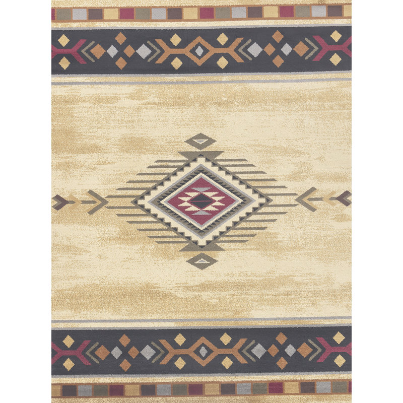 Tapis crème Tribes, Rectangle 7 pi 10 po x 10 pi 3 po