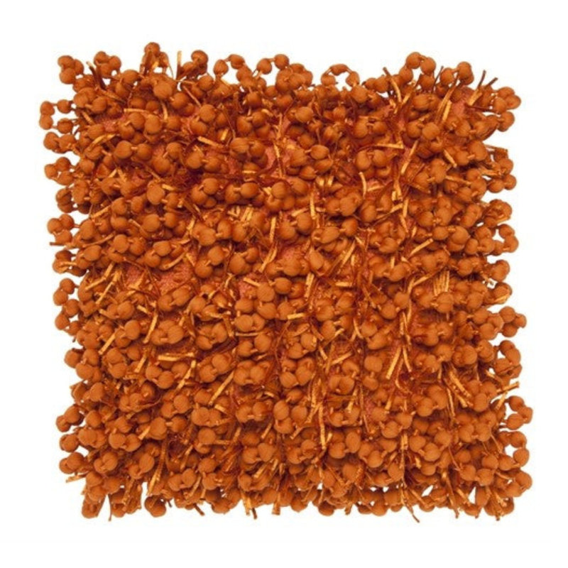 Coussin décoratif en coton avec motif texturé Cloud9, Orange