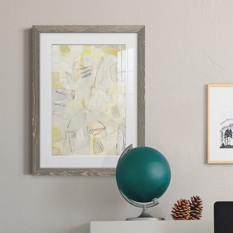 Fizgig II - peinture encadrée, H 37,5 po x l 27,5 po x P 1 po, Cadre gris