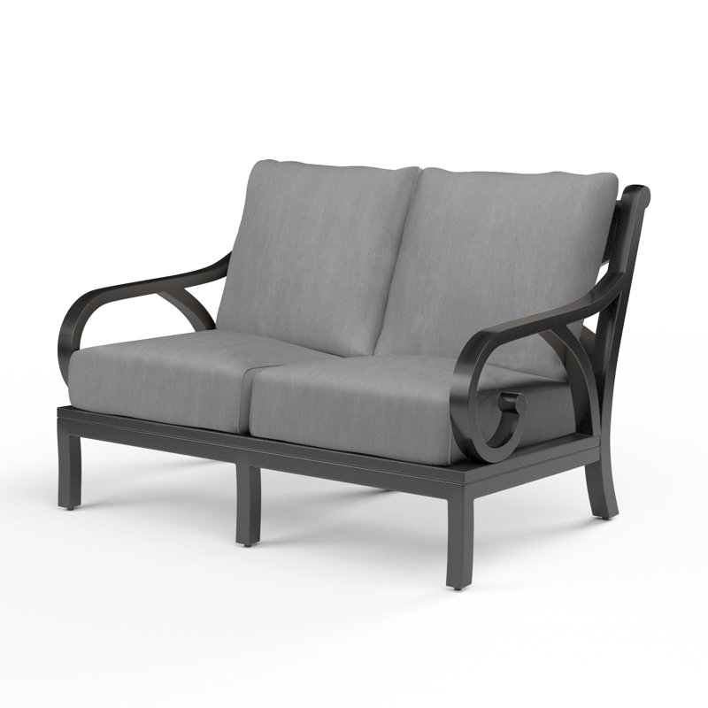 Monterey Outdoor 2 - Seat Loveseat, Canvas Granite Sunbrella® Canvas