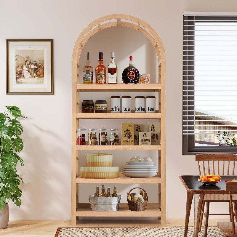 Bibliothèque étagère H 70,87 po x l 31,5 po, Naturel