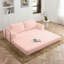 Canapé-lit convertible, canapé-lit pliant en velours côtelé, matelas de lit futon avec oreillers, canapé désossé pour le salon, rose-1079136603