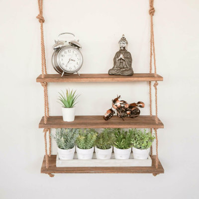 Gove 3 Piece Poplar Solid Wood Bracket Shelf