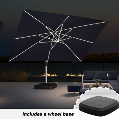 Rectangular Solar Powered Cantilever Umbrella