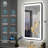 Hyosvany Matte Black Matel Framed LED Vanity Mirror with Front-lit and Back-lit, Memory Function, 3 Color Temperatures, Dimmable Light & Anti-fog Tempered Glass Mirror-285721214