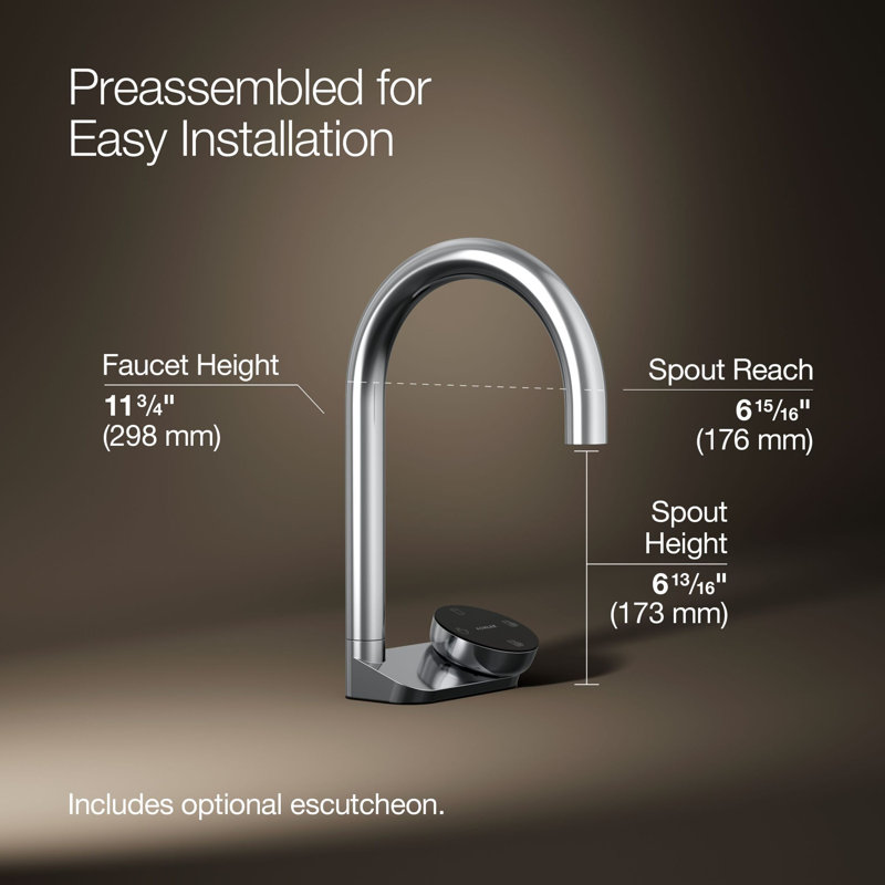 Aquifer4-In-1 Short Arc Beverage Faucet, Polished Chrome