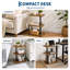 Table de bout pivotante en forme de C avec rangement, hauteur réglable pour canapé | Table de bout pivotante en forme de C avec rangement Garvee, réglable en hauteur pour canapé-2016275108