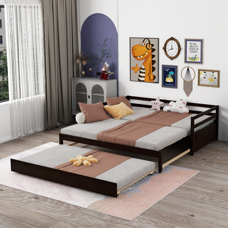 Lit de jour simple ou double avec couchette, Espresso