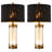 26" H Crystal-Style Table Lamps with USB Ports