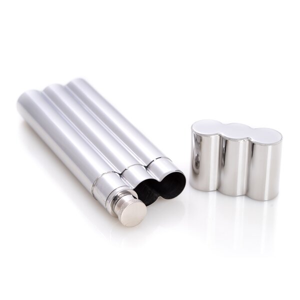 1 Finger Metal Cigar Tube & Flask