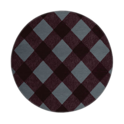 Tapis d'intérieur et d'extérieur à carreaux rouge
