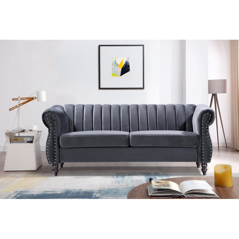 Canapé Chesterfield, Gris