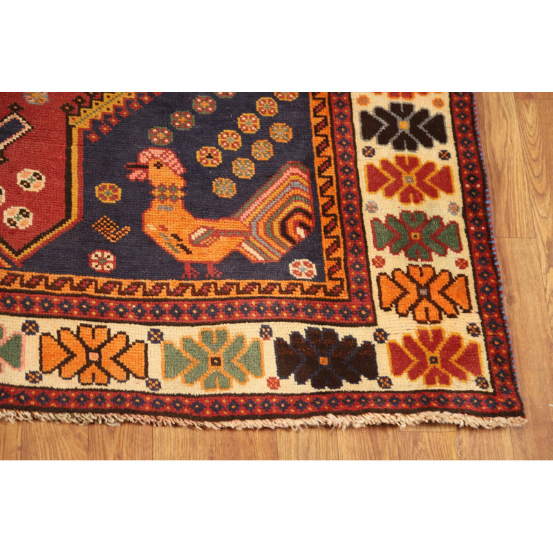 Animals Tribal Traditional Area Rug 5x9