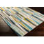 Tapis rose / bleu / jaune / brun en laine touffeté à la main à motif géométrique Vaughan-22555231