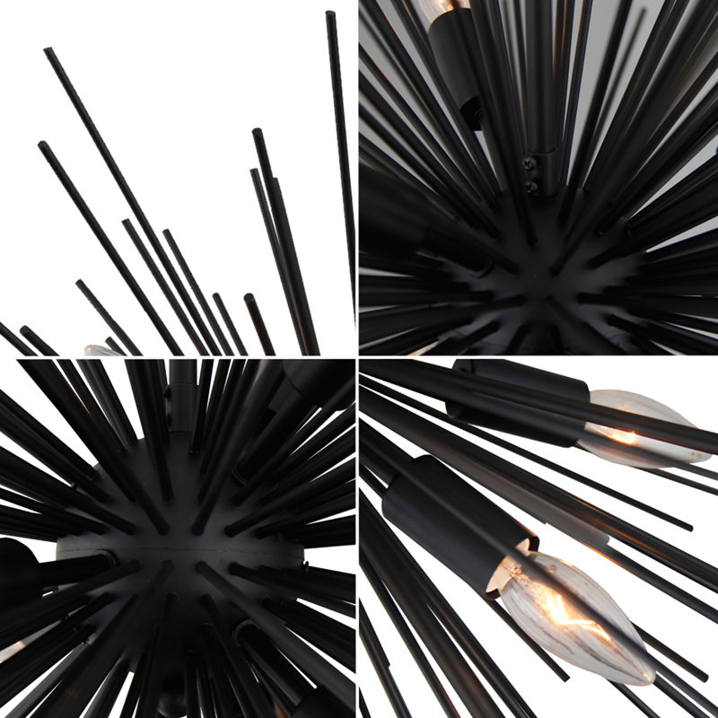 Lubow 9 - Light Single Star Pendant Llight in Black
