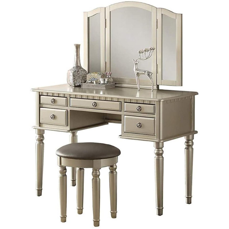 Ensemble de meuble-lavabo contemporain pour chambre, Argent argent