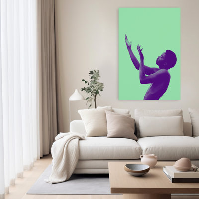 Art contemporain abstrait violet contemporain