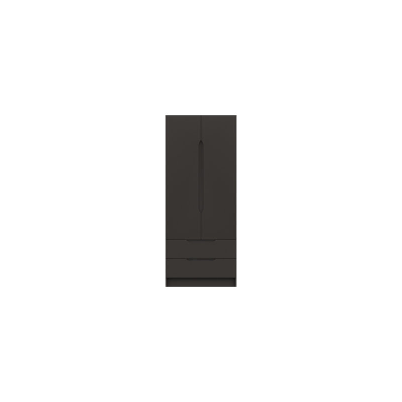 Alianys 2 Door Manufactured Wood Wardrobe, Graphite Gloss
