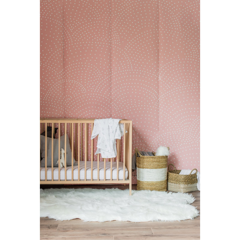 Polka Dots Wallpaper, Pre-Pasted, Rose