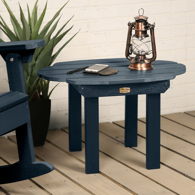 Wyona Outdoor Side Table , 27'' in. W 19'' in. D, Federal Blue
