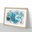 White Swan on a Blue Lake Watercolour - Picture Frame Graphic Art Print on MDF-56740362-56740367