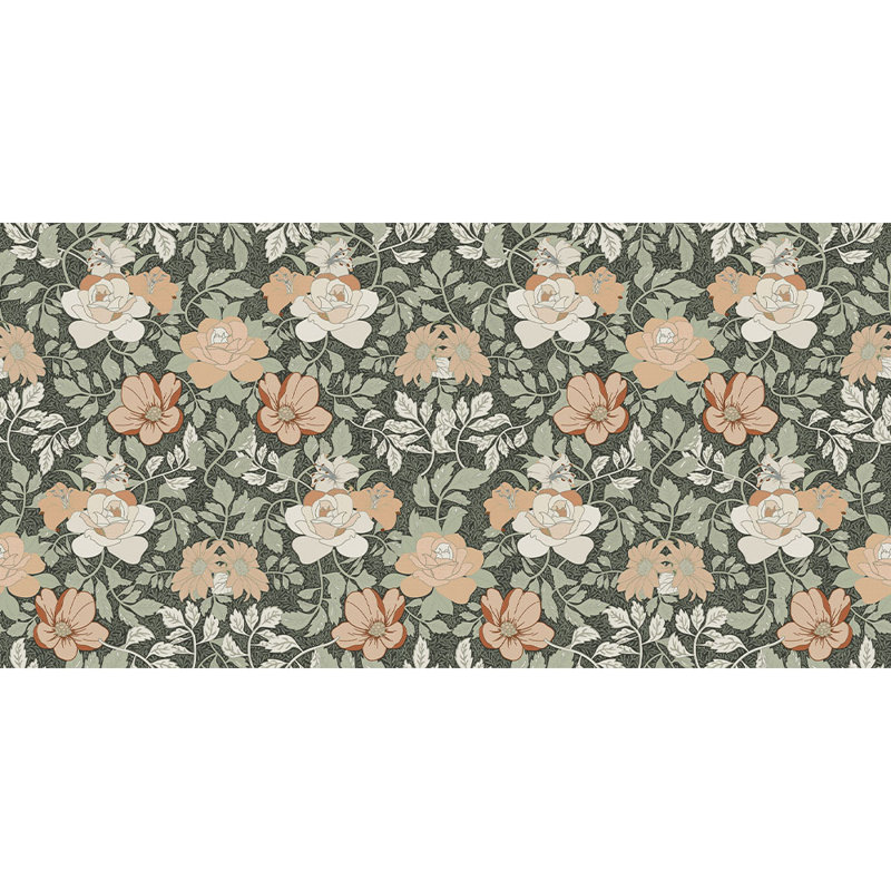 Carrelage mural décoratif floral 24 X 48 Bloom, Vert