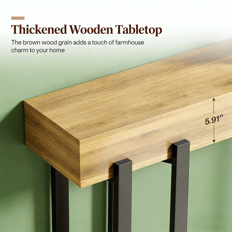 Console moderne avec design industriel, Brun rustique