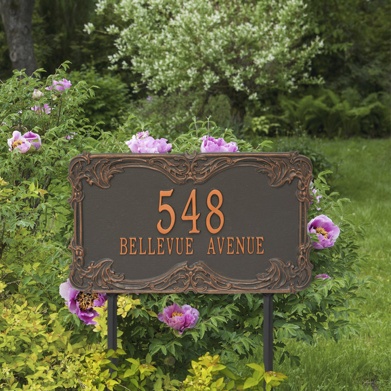 Plaque d'adresse sur 2 lignes Signature Series, Cuivre, Oui, Cuivre forgé
