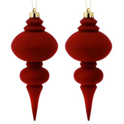 10" Shatterproof Frosted Finial Box of 2