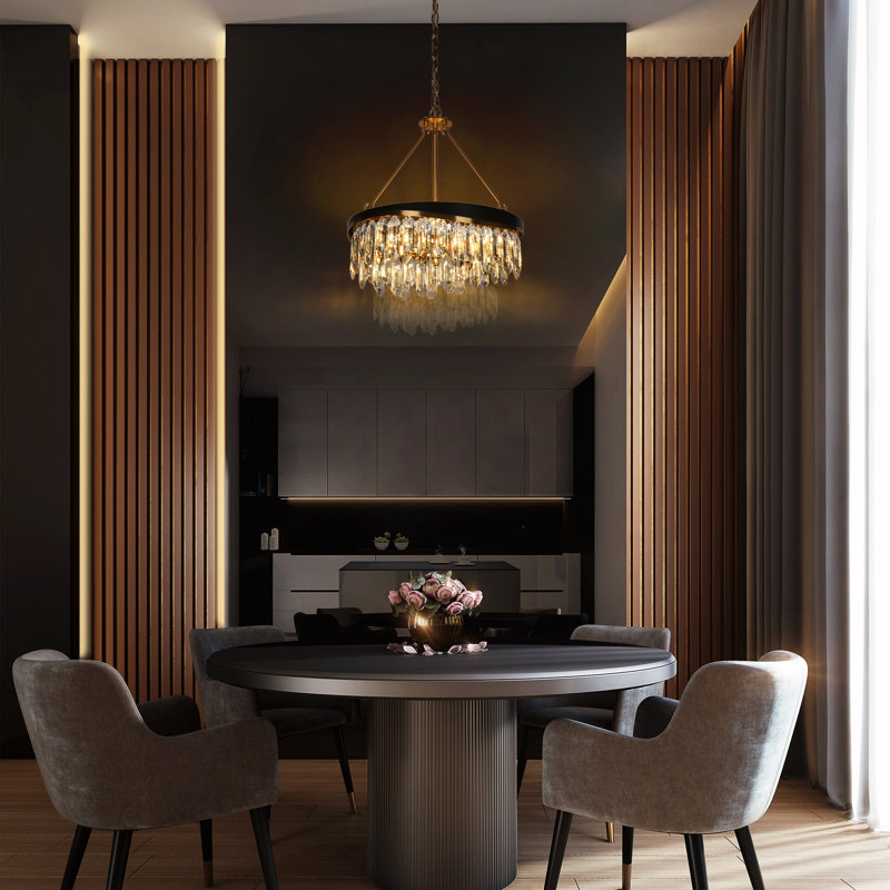 Kethe 4 - Light Dimmable Drum Chandelier