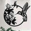 Décoration murale colibri circulaire