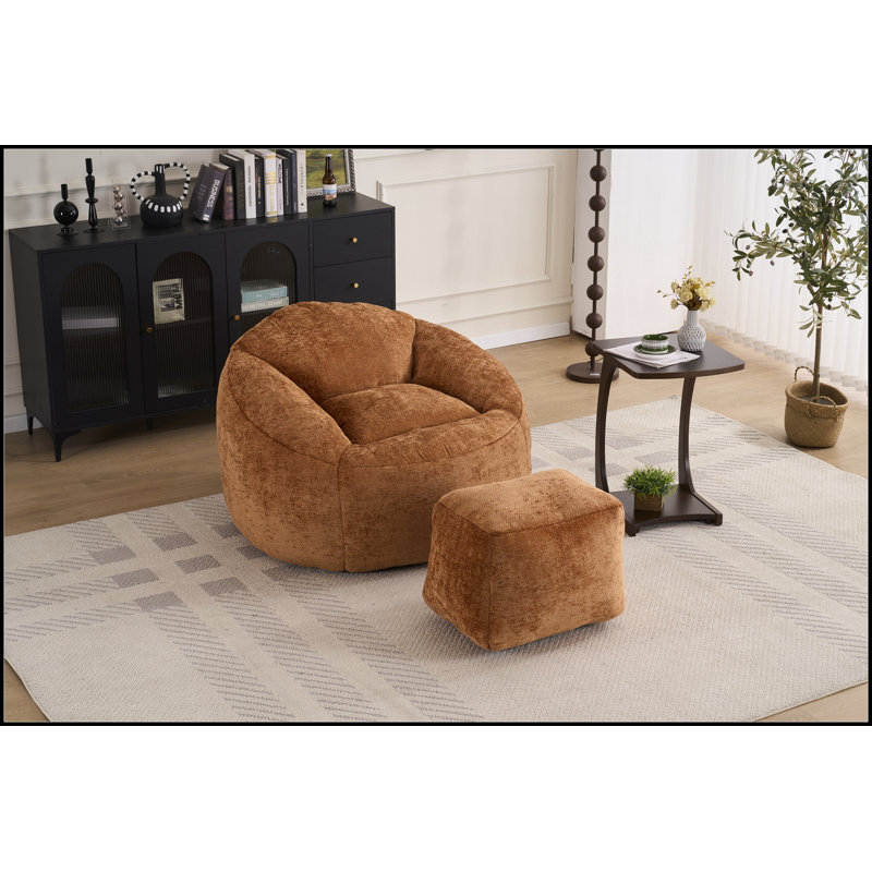 Foam Bean Bag Chairs for Adults/Teens with Filling,Bean Bag Lazy Sofa with Ultra Soft Chenille Cover, Bean Bag,Indoor & Outdoor