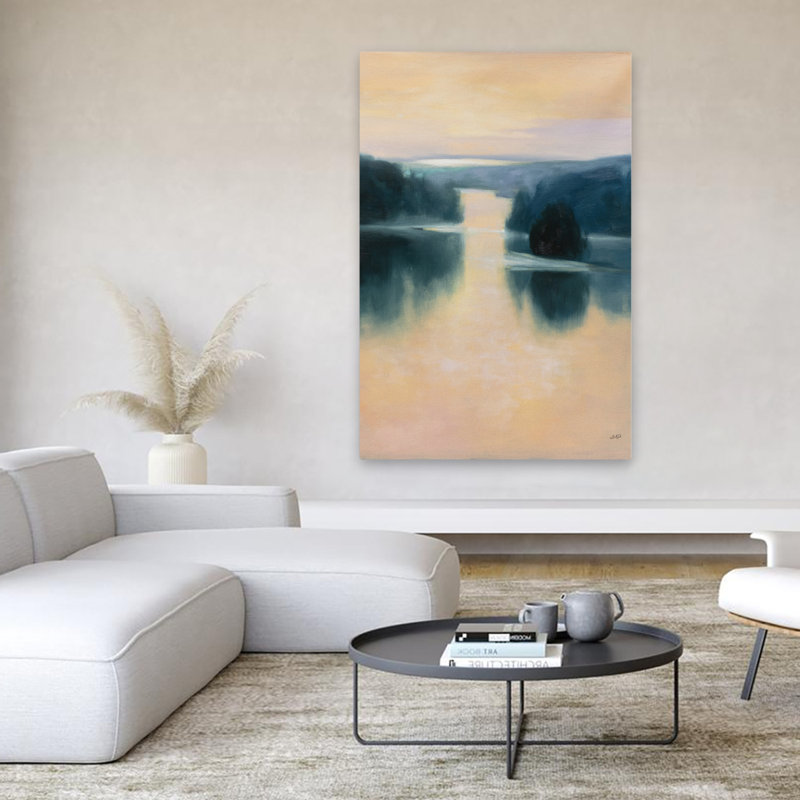 Meditation Contemporary Green Lake, H 60 po x l 40 po