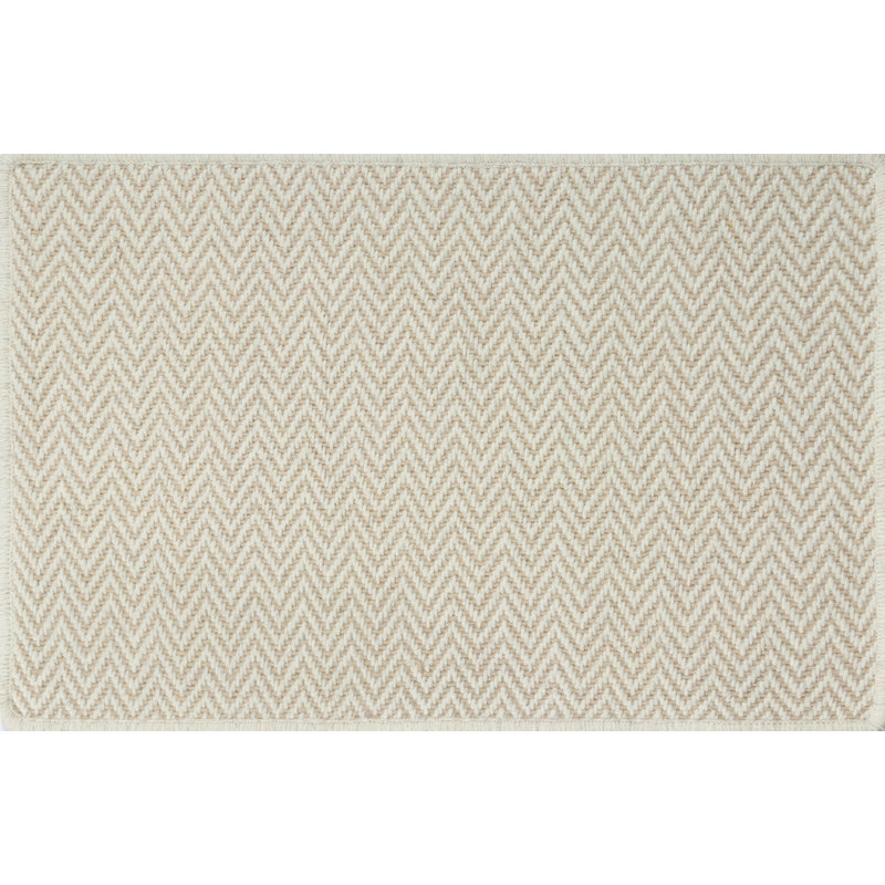 Tapis Pulse tissé à la main en laine à chevrons couleur miel, 3,96 m x 5,18 m, 13' X 17'