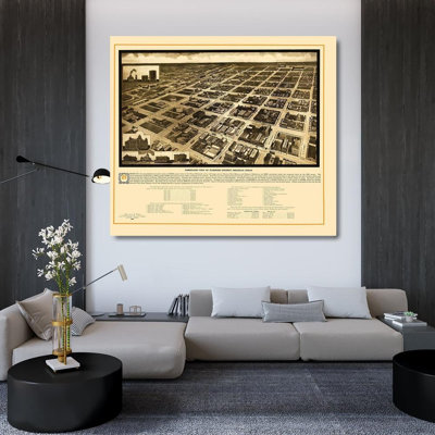 Art sur toile Alcott Hill® Sturdivant, titré: Amarillo Texas - Sturdivant 1912 TXAM0001