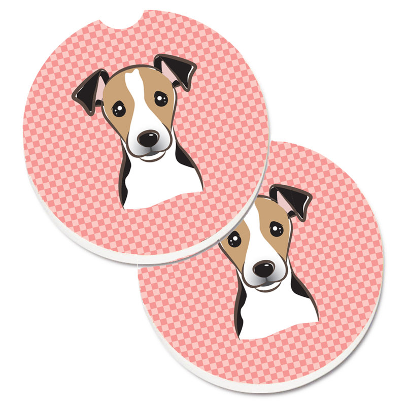 Sous-verre Retriever, Rose, Jack Russell terrier noir