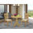 3 Piece Kitchen Table Set for Small Spaces Contains a Round Dining Room Table with Pedestal and 2 Dining Chairs, Linen White-217143560-217143561-217143668