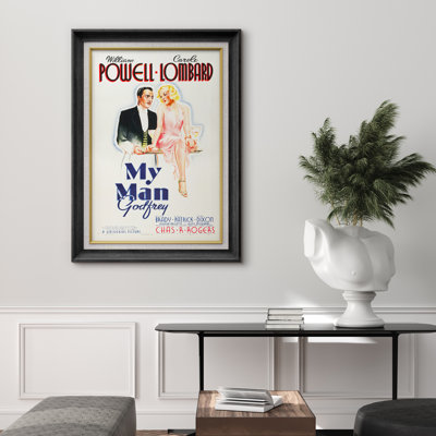«Classic Man Romance», affiche de film «My Man Godfrey», impression sur toile encadrée