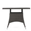 Table de salle à manger de patio moderne moderne - avec fer, eau, H 28,5 po x l 37,5 po, finition brune