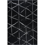 Rapture Black Gray Geometric Luxury Area Rug