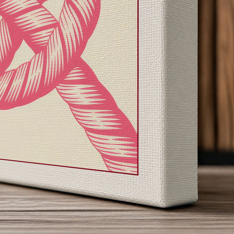 Twisted Geometry Geometric - Wrapped Canvas, 18x12 - 45.7 x 30.5 cm, Cream Border
