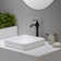 Elavo Ceramic Square Drop-In Bathroom Sink with Overflow